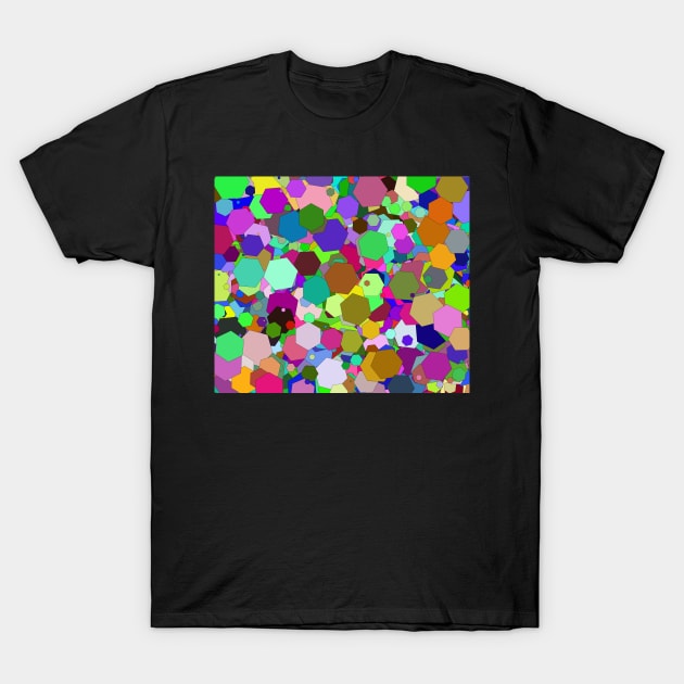 Stacked Hexagons 001 T-Shirt by rupertrussell